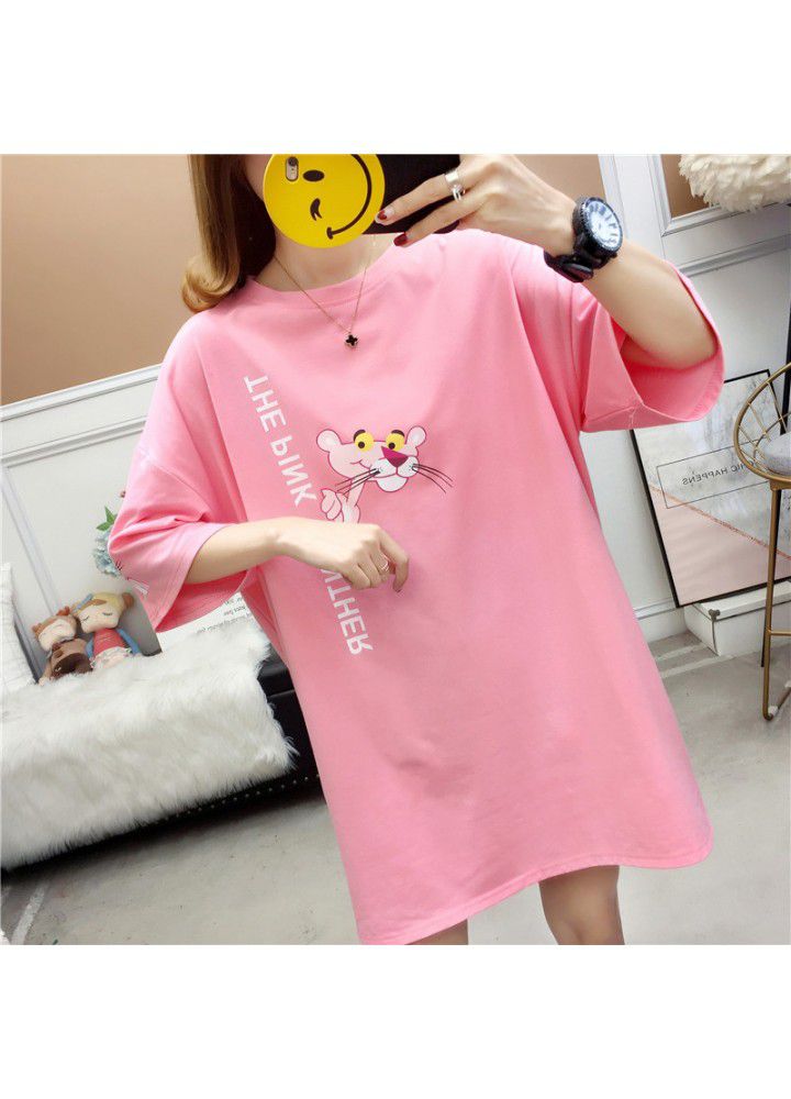 Short sleeve T-shirt women's fashion 2020 new loose Korean student large medium length white half sleeve top women's summer
