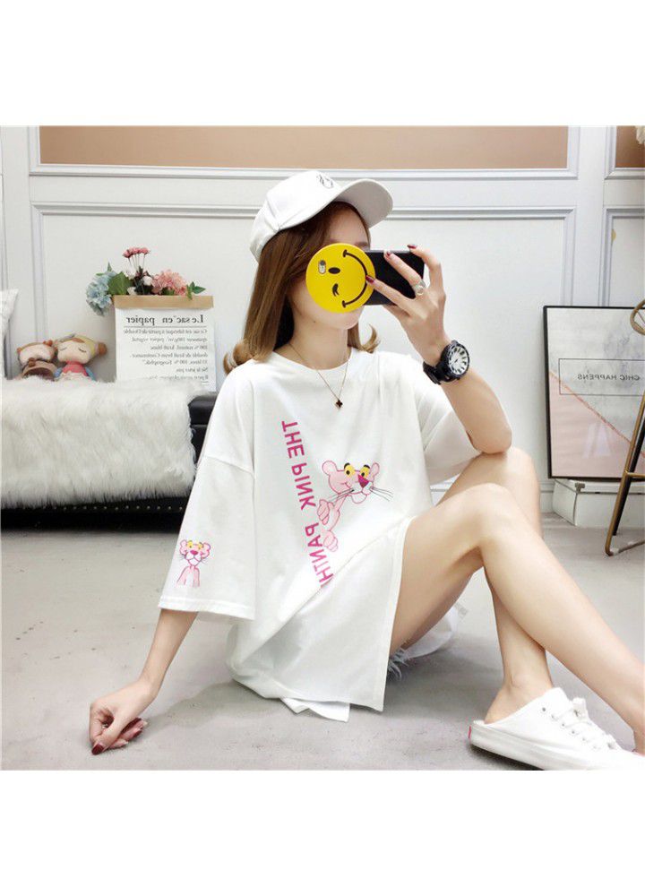 Short sleeve T-shirt women's fashion 2020 new loose Korean student large medium length white half sleeve top women's summer