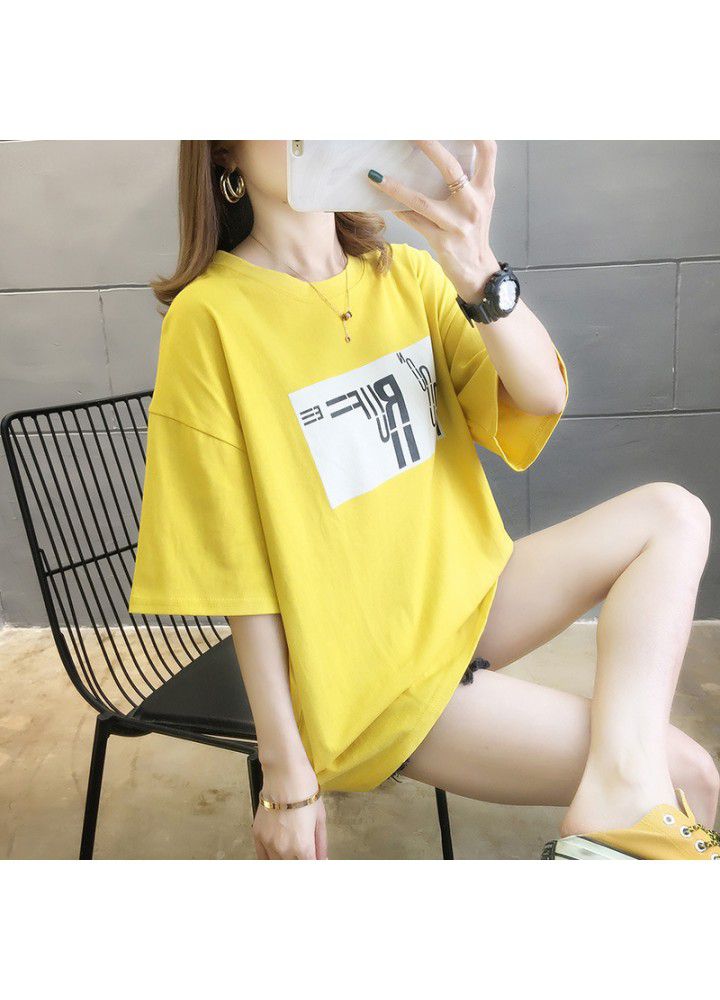 Short sleeve T-shirt women's new summer 2021 Korean loose Hong Kong style small shirt