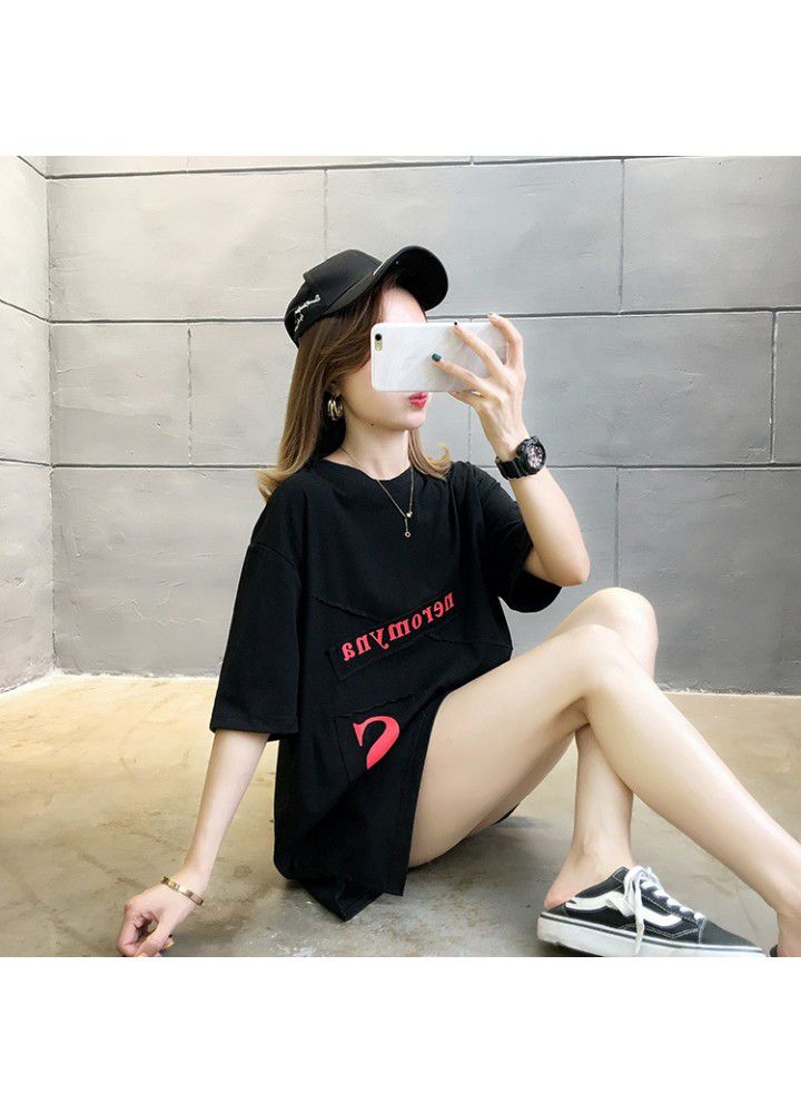 2021 new summer versatile short sleeve T-shirt women's top loose Korean large summer women's half sleeve fashion