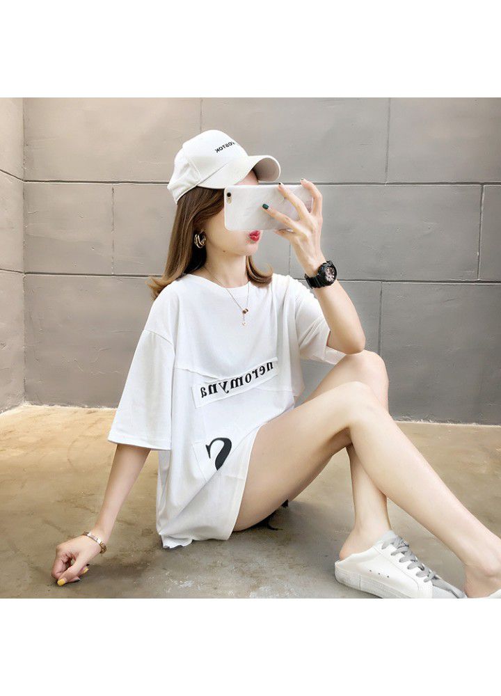 2021 new summer versatile short sleeve T-shirt women's top loose Korean large summer women's half sleeve fashion