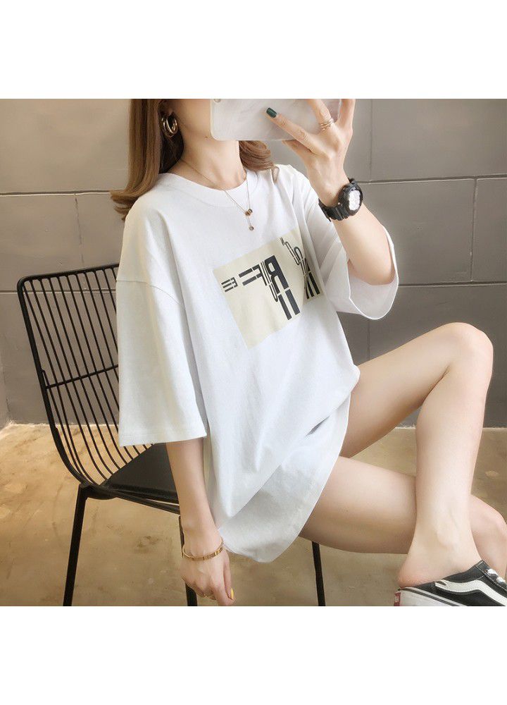 Short sleeve T-shirt women's new summer 2021 Korean loose Hong Kong style small shirt