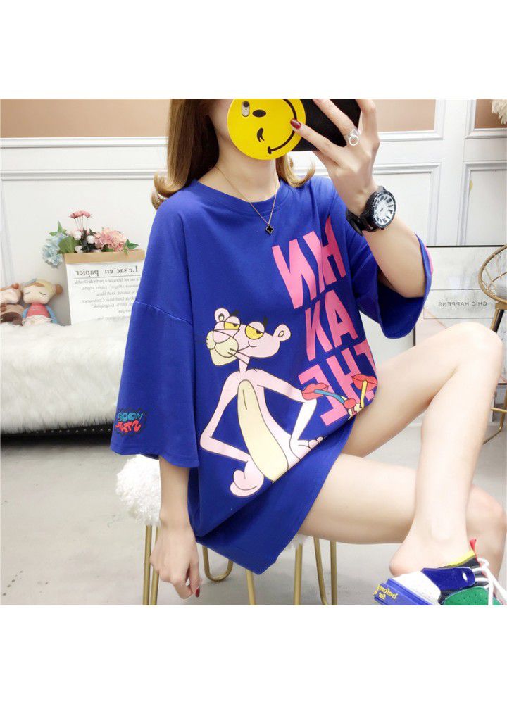 2020 new short sleeve T-shirt women's 200kg large women's loose and fat mm fattened half sleeve top summer fashion
