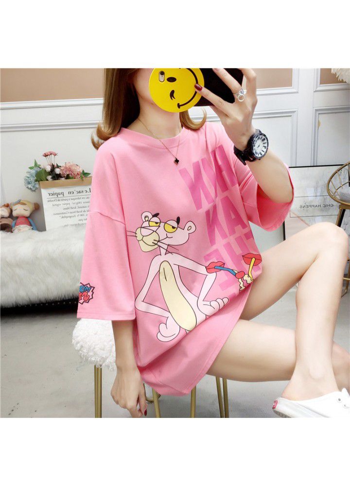 2020 new short sleeve T-shirt women's 200kg large women's loose and fat mm fattened half sleeve top summer fashion