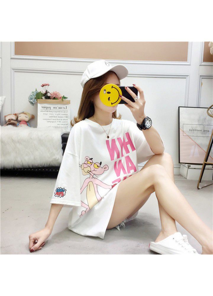 2020 new short sleeve T-shirt women's 200kg large women's loose and fat mm fattened half sleeve top summer fashion