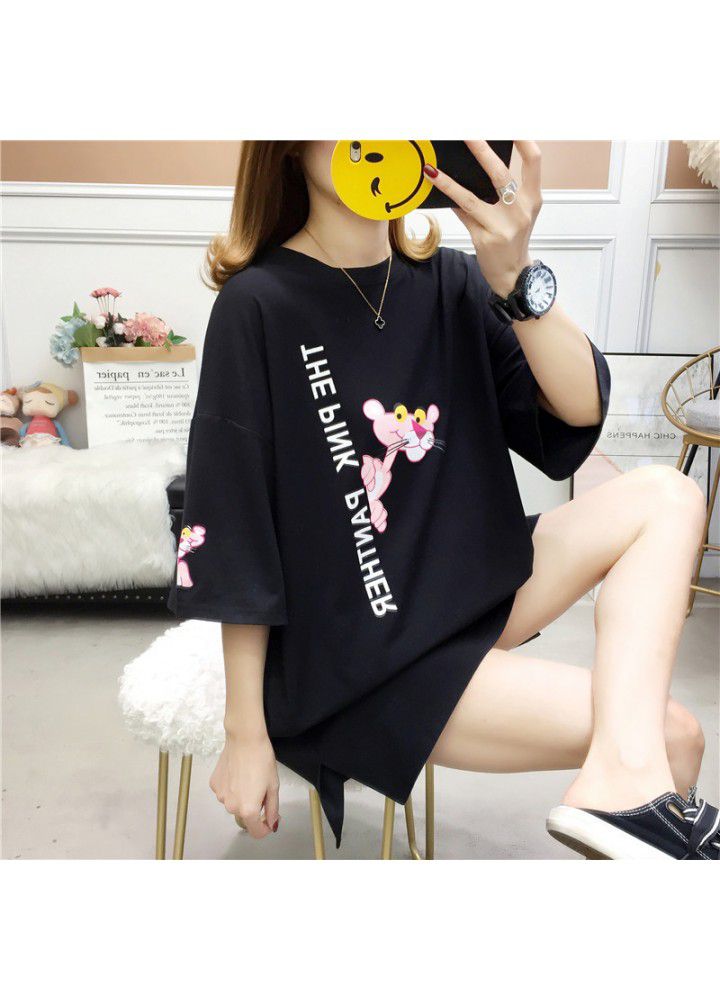 Short sleeve T-shirt women's fashion 2020 new loose Korean student large medium length white half sleeve top women's summer