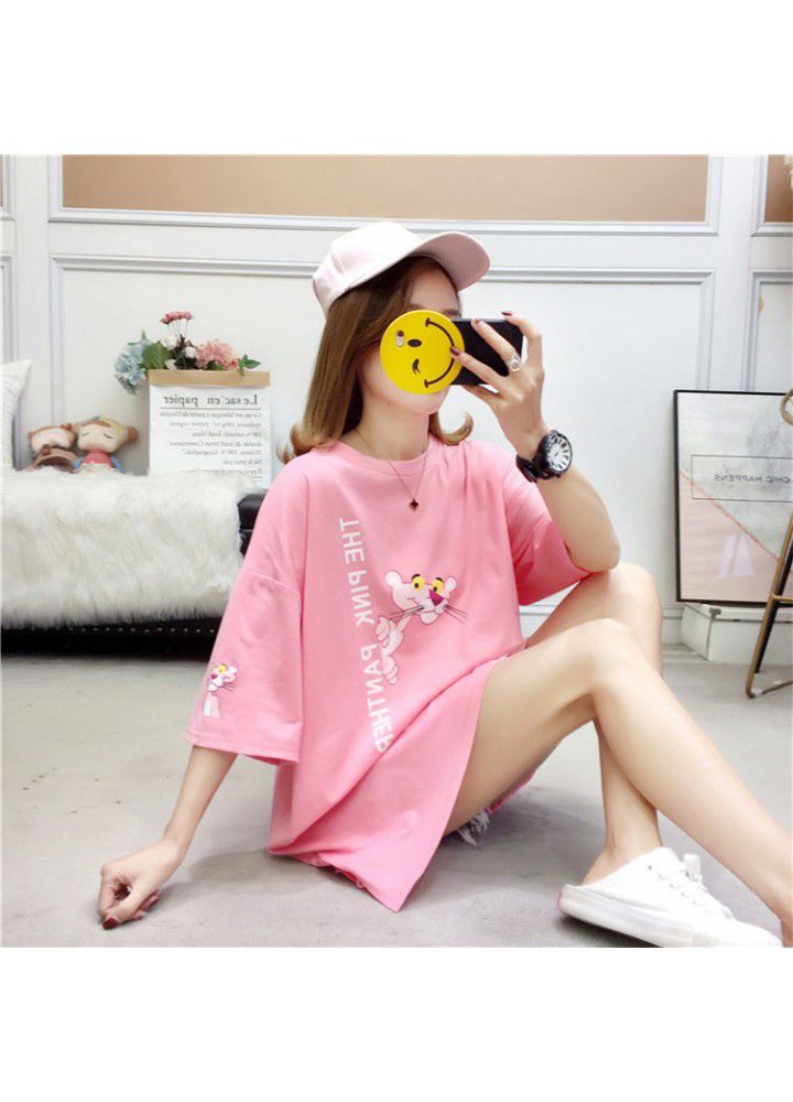 Short sleeve T-shirt women's fashion 2020 new loose Korean student large medium length white half sleeve top women's summer