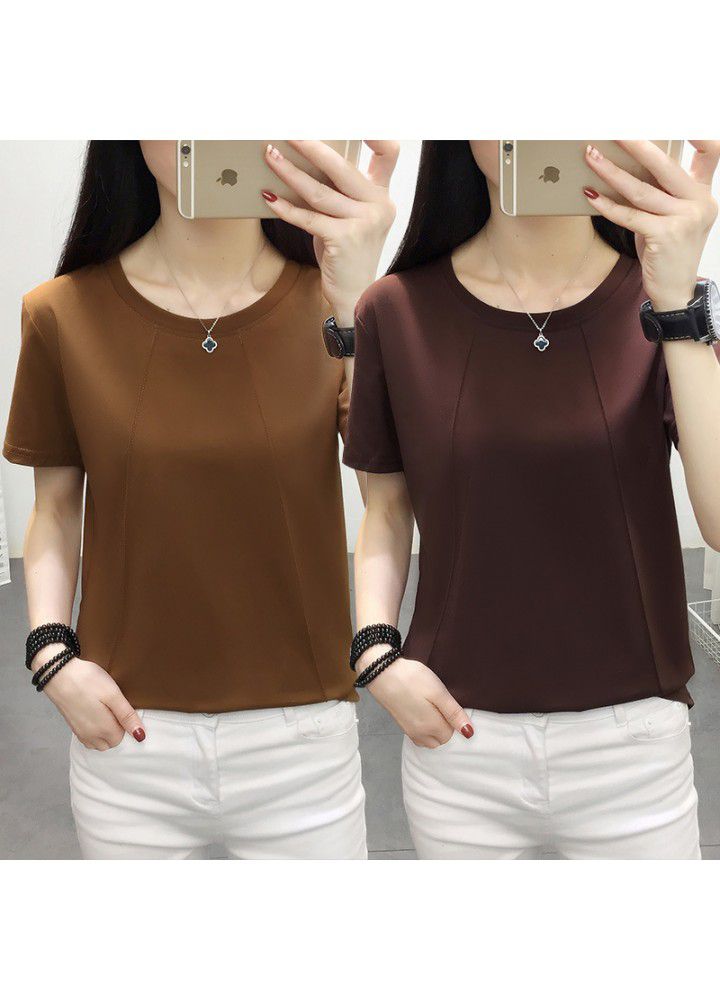 Summer clothing 2020 fat sister 200kg plus plus size women's loose and thin short sleeve T-shirt women's half sleeve clothes