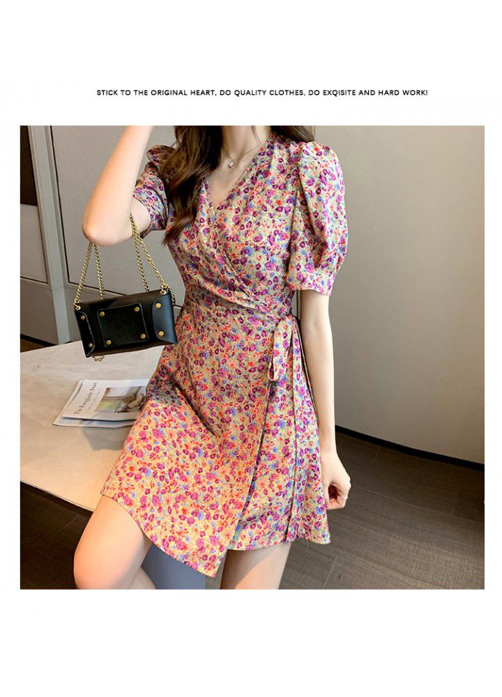 2021 new summer skirt floral dress women's fashion celebrity