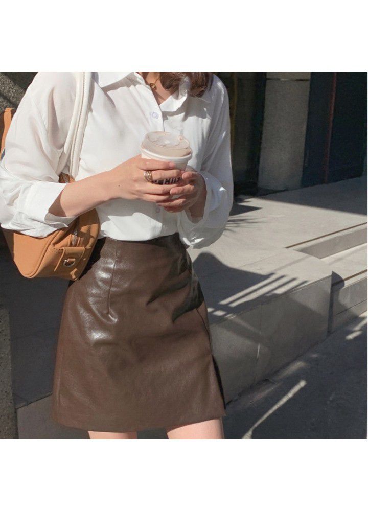 Real photo 2021 new white shirt women's sense of design