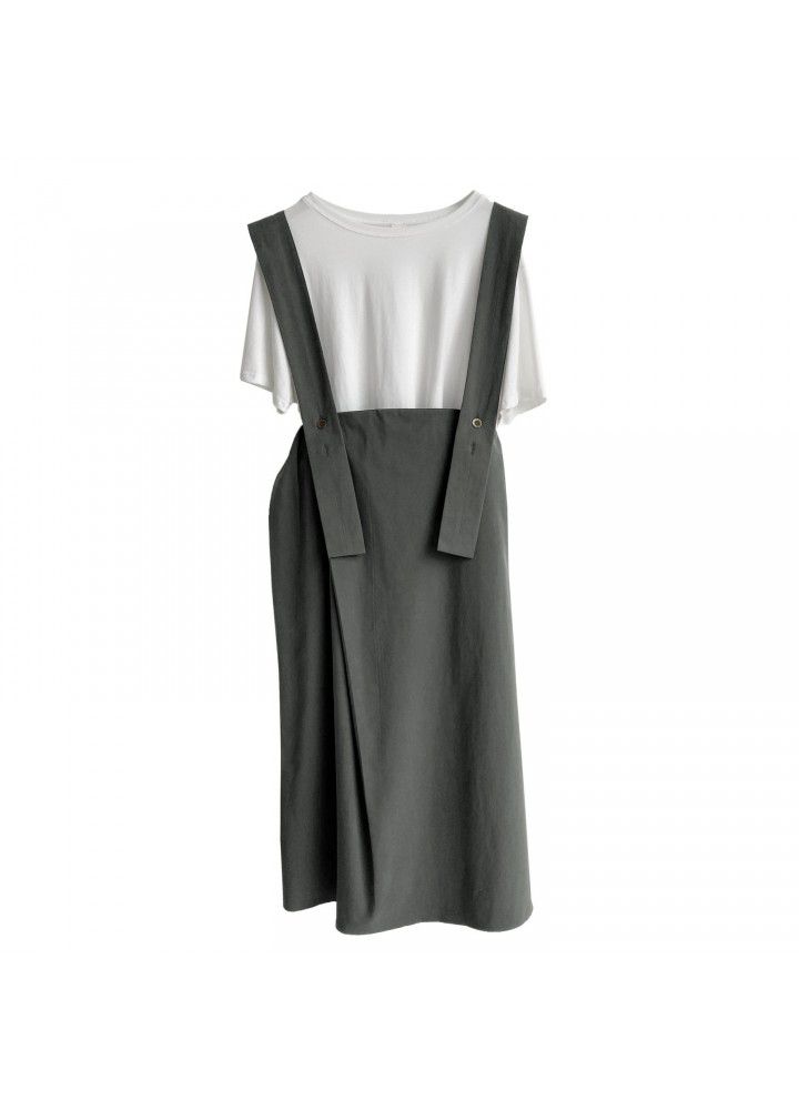 Zhicongxi autumn 2020 design sense strap skirt fashion western style knee length sleeveless dress women's 1836