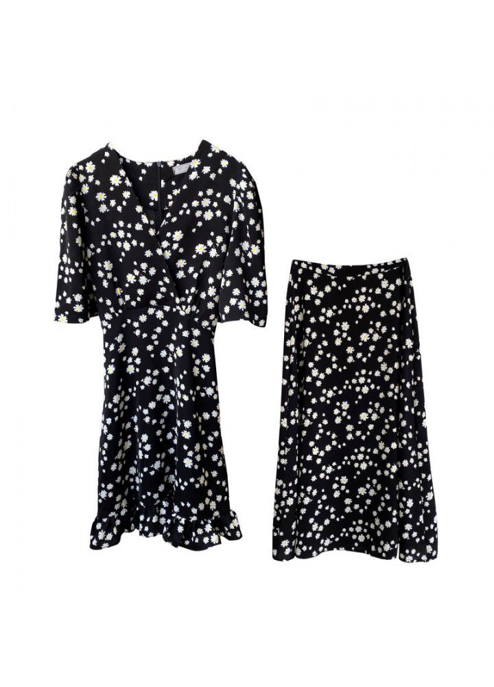 Zhicongxi bubble sleeve Daisy 2020 spring waist slim Chiffon Dress + skirt for best friend 533
