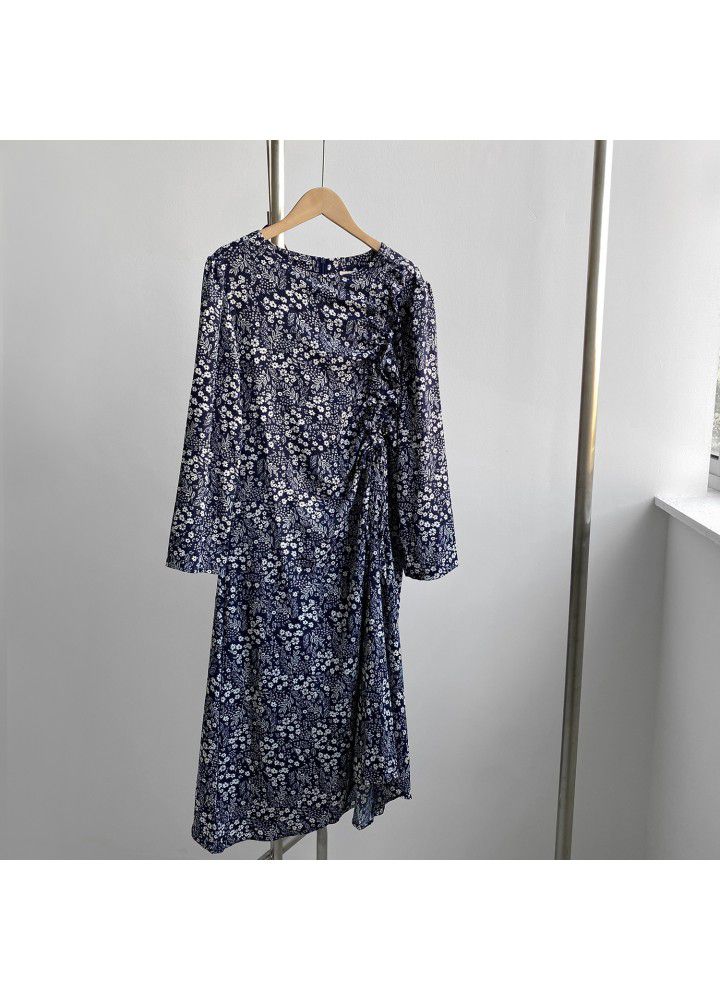 Zhicongxi broken flower skirt with drawstring irregular skirt autumn winter 2020 new French retro flower skirt 1875