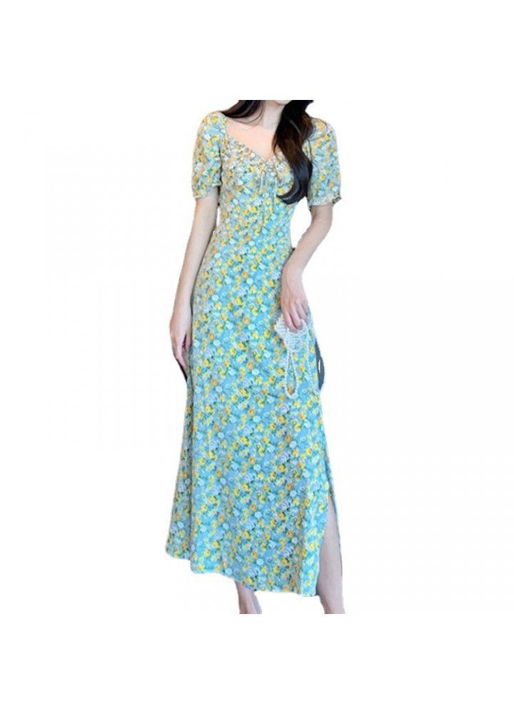 2021 new salt can be sweet long skirts waist waist thin skinny temperament goddess Fairchild Fairy Dress