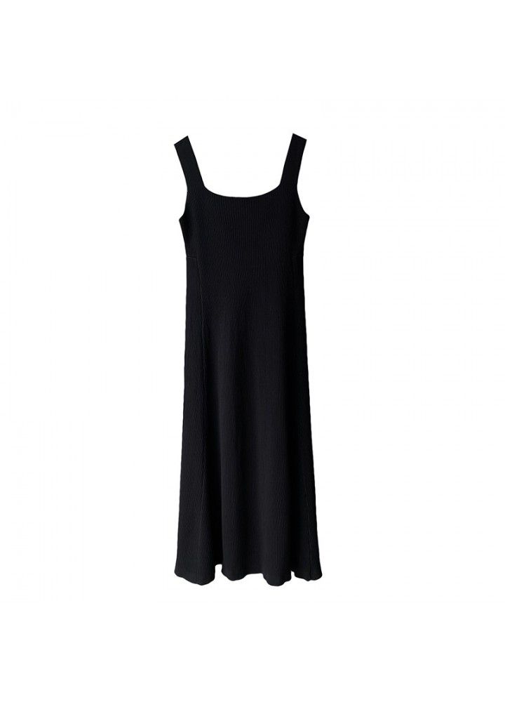 Zhicongxi retro Hong Kong Style suspender dress for women in 2021 summer with slim large swing knitted skirt yl907