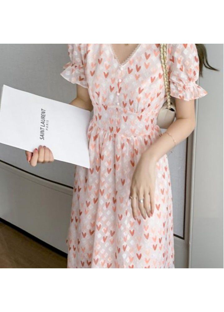 Hanfeng Chic Dress New French Summer Dress Chiffon Skirt for women