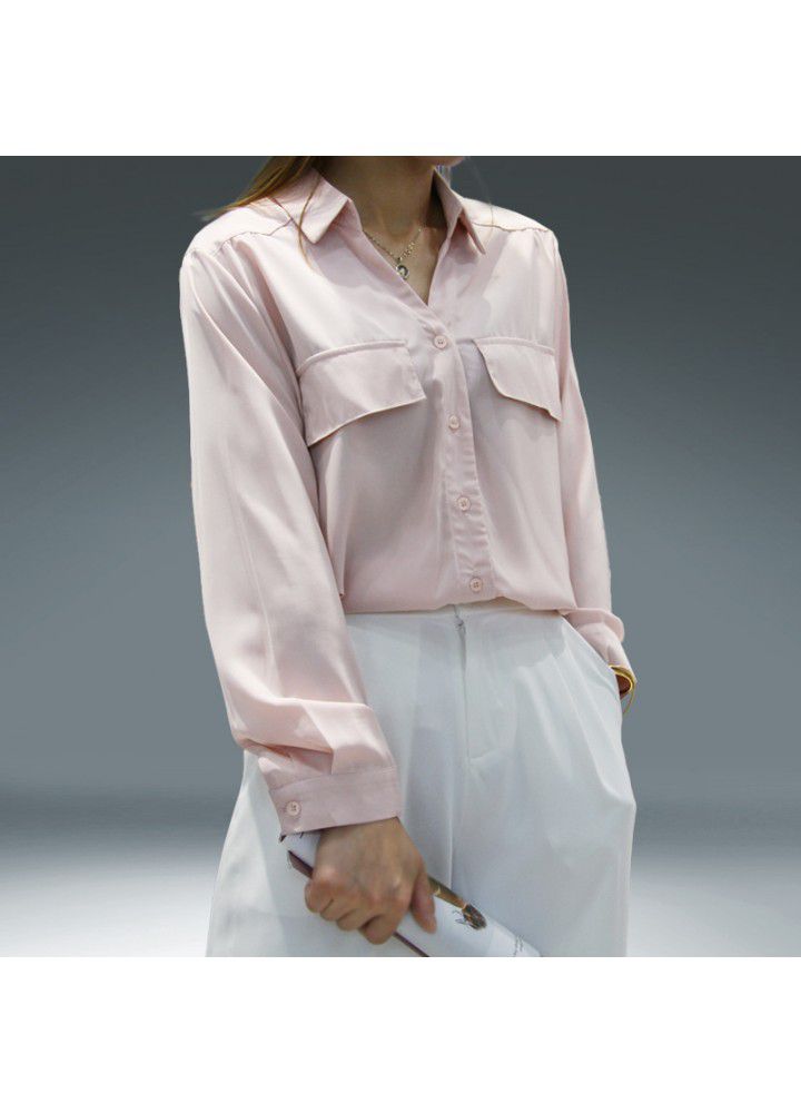 Shirtsleeves' new style in spring and summer 2021 Korean style design temperament loose drape texture breathable cardigan top
