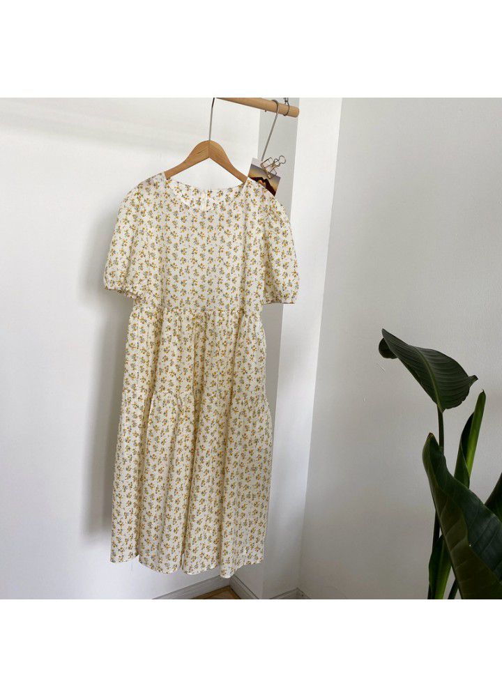 Zhicongxi 2020 summer best friend's dress foam cotton floral long cake skirt dress + shirt female 1760