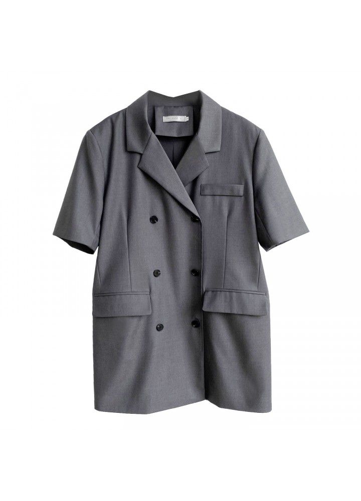 Zhicongxi Korean version loose double breasted suit short skirt feminine style slim dress 2021 summer new 1810