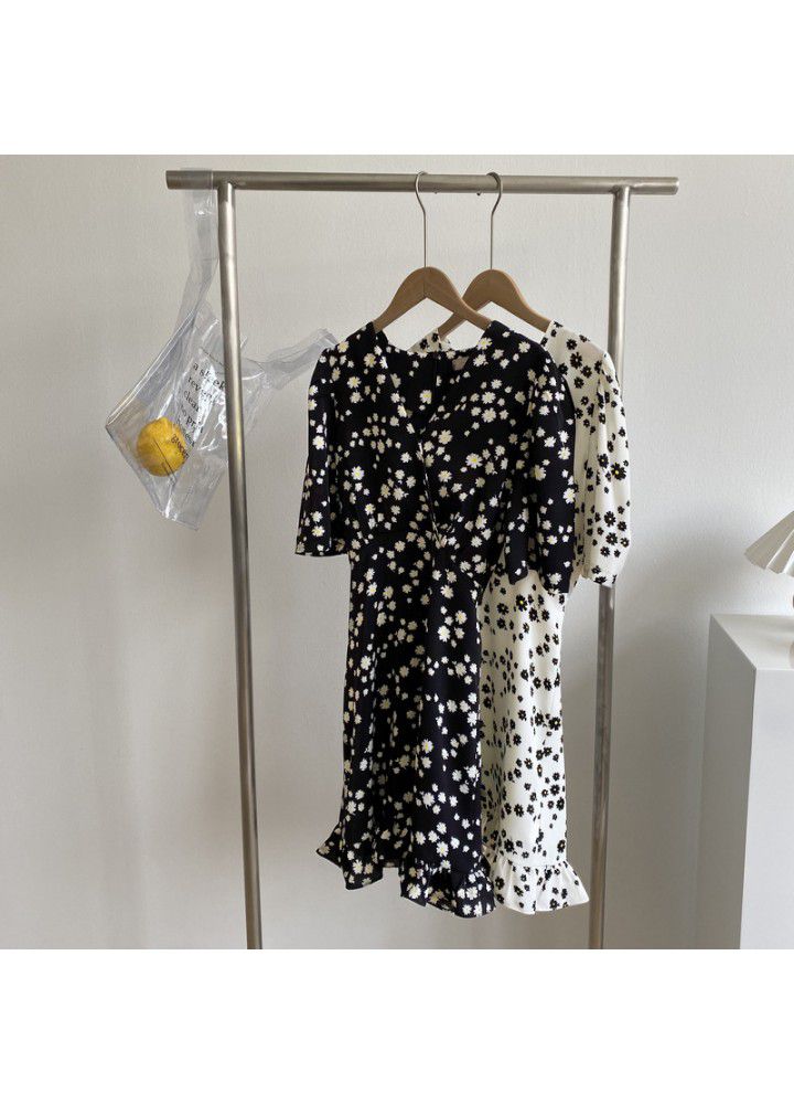 Zhicongxi bubble sleeve Daisy 2020 spring waist slim Chiffon Dress + skirt for best friend 533
