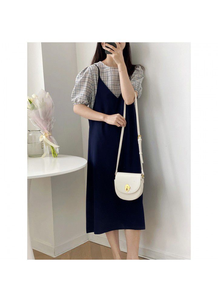 Zhicongxi 2021 summer French retro suspender dress women's Korean version small Hepburn style versatile 1767