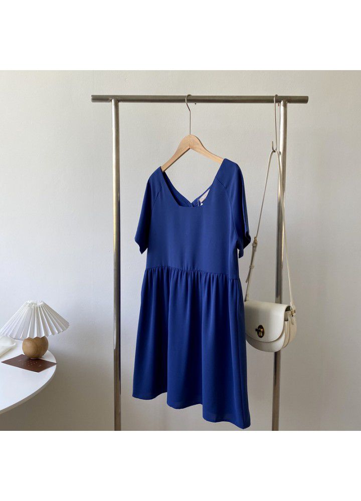 Zhicongxi 2020 summer new Korean women's solid button short sleeve small dress 1399