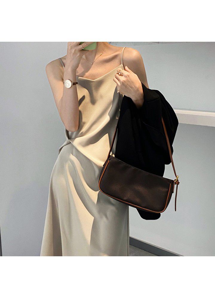 Zhicongxi with Blazer coat suspender dress women's slim waist acetic acid Satin summer skirt 5130