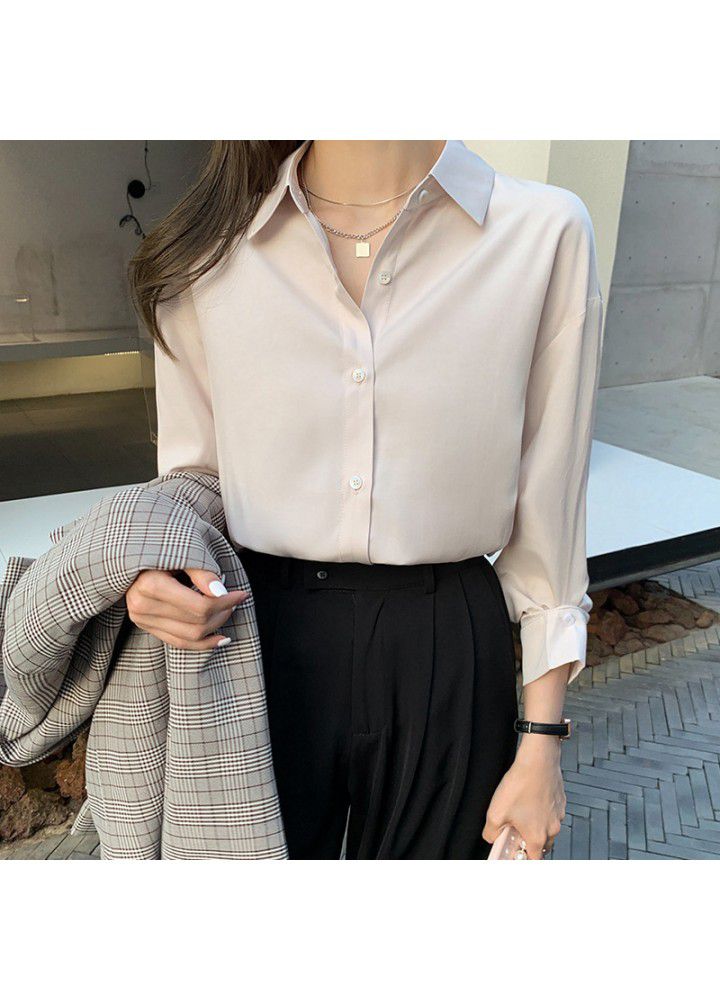2021 new sunscreen Korean shirt women's summer loose thin long sleeve top women's shirt