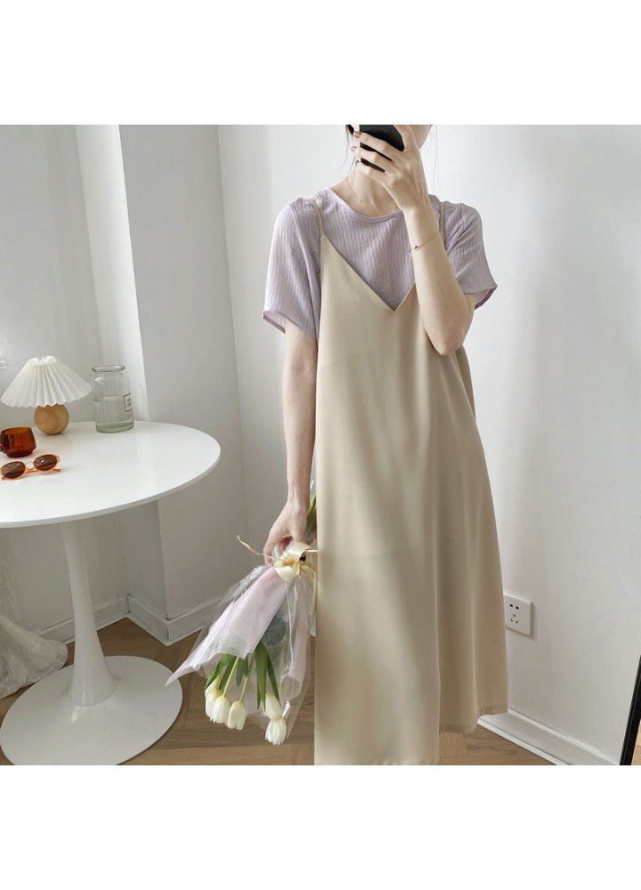 Zhicongxi 2021 summer French retro suspender dress women's Korean version small Hepburn style versatile 1767
