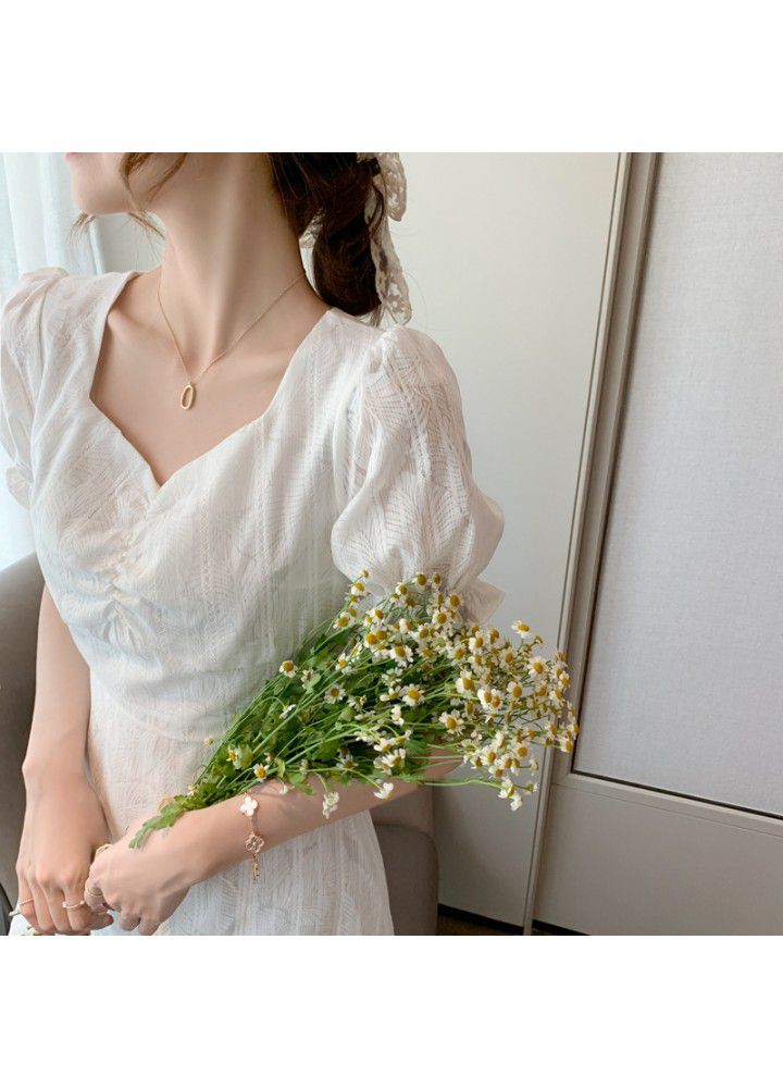 Bubble Sleeve Chiffon dress women's summer dress 2021 new summer skirt Fairy