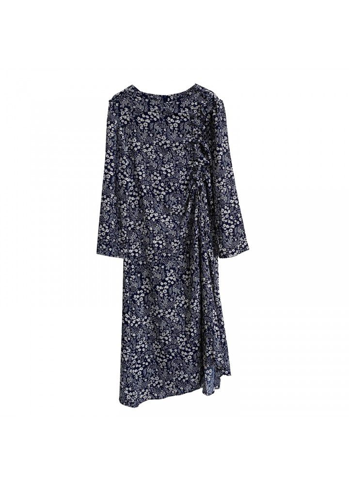 Zhicongxi broken flower skirt with drawstring irregular skirt autumn winter 2020 new French retro flower skirt 1875