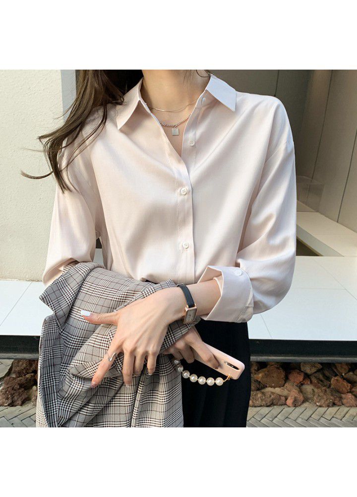 2021 new sunscreen Korean shirt women's summer loose thin long sleeve top women's shirt