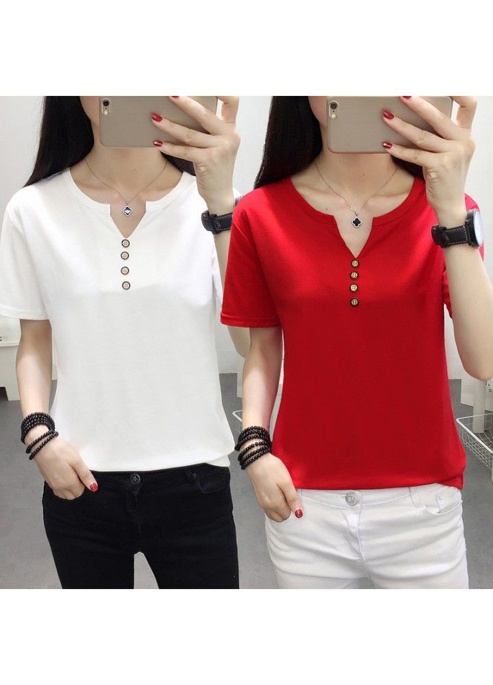 New summer clothes in 2021. Short sleeve T-shirt women's fashion loose half sleeve fat mm women's net red clothes