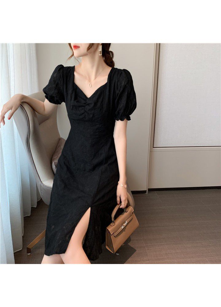 Bubble Sleeve Chiffon dress women's summer dress 2021 new summer skirt Fairy