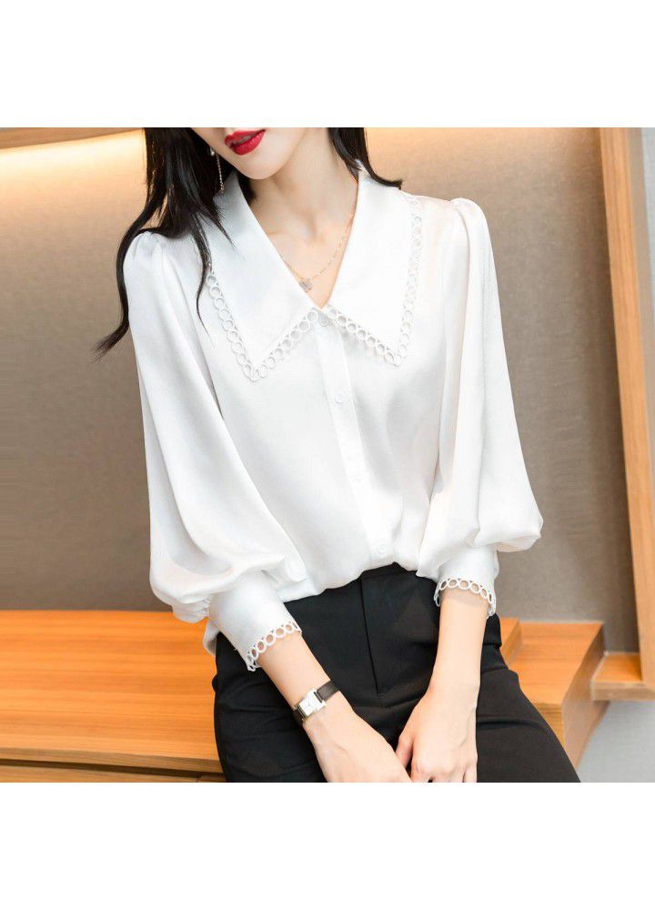 European white shirt women's design temperament