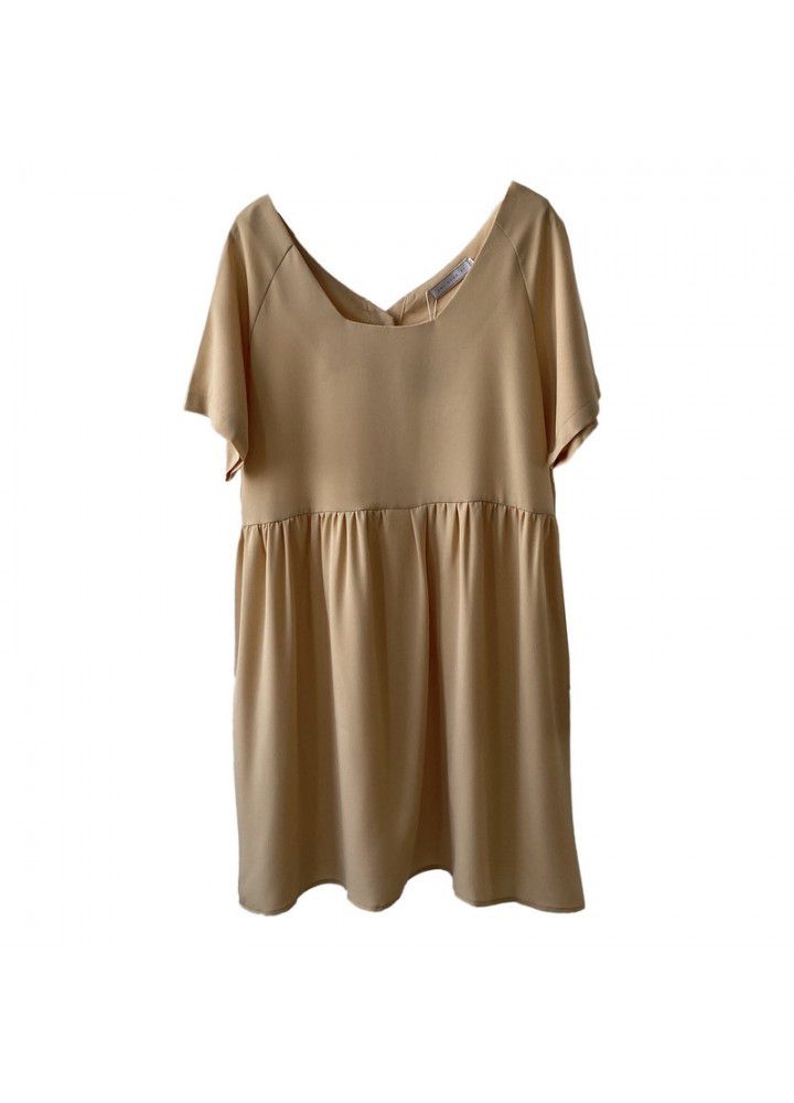 Zhicongxi 2020 summer new Korean women's solid button short sleeve small dress 1399
