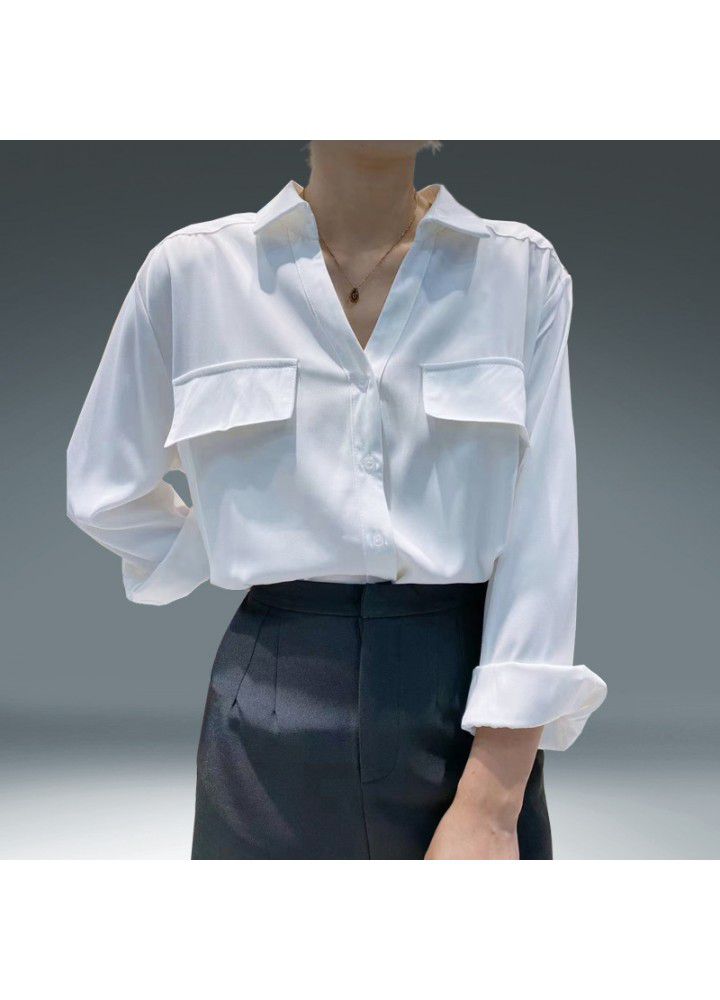 Shirtsleeves' new style in spring and summer 2021 Korean style design temperament loose drape texture breathable cardigan top