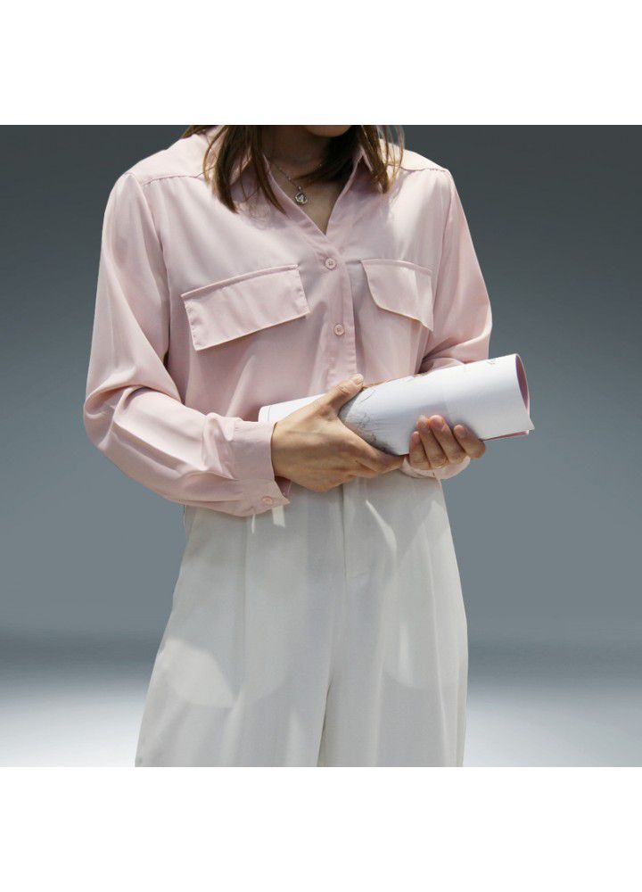 Shirtsleeves' new style in spring and summer 2021 Korean style design temperament loose drape texture breathable cardigan top