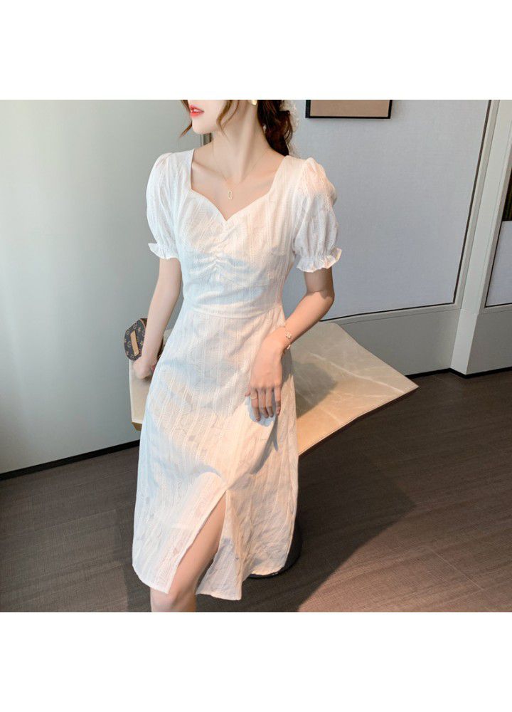 Bubble Sleeve Chiffon dress women's summer dress 2021 new summer skirt Fairy