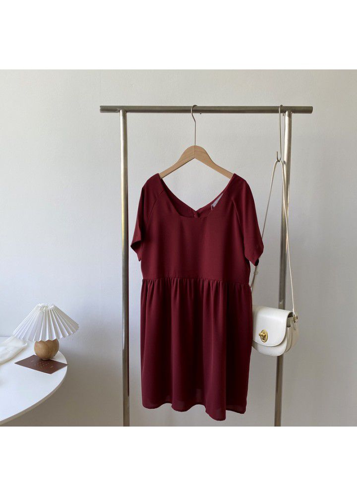 Zhicongxi 2020 summer new Korean women's solid button short sleeve small dress 1399