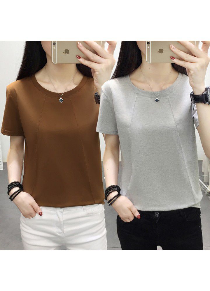 Summer clothing 2020 fat sister 200kg plus plus size women's loose and thin short sleeve T-shirt women's half sleeve clothes