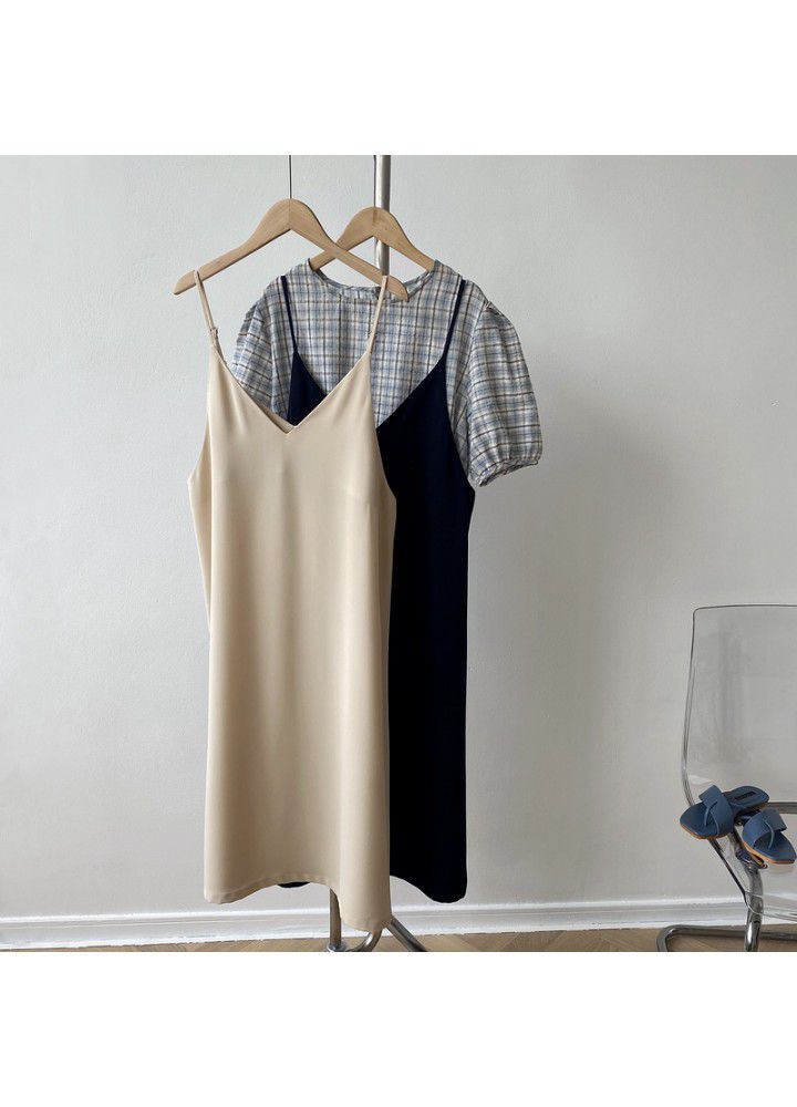 Zhicongxi 2021 summer French retro suspender dress women's Korean version small Hepburn style versatile 1767