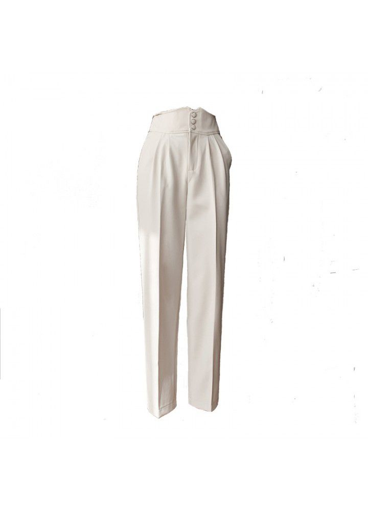 Korean leisure pants women's 2021 spring and summer slim pipe PANTS LEGGINGS Harlan Pants Capris suit pants