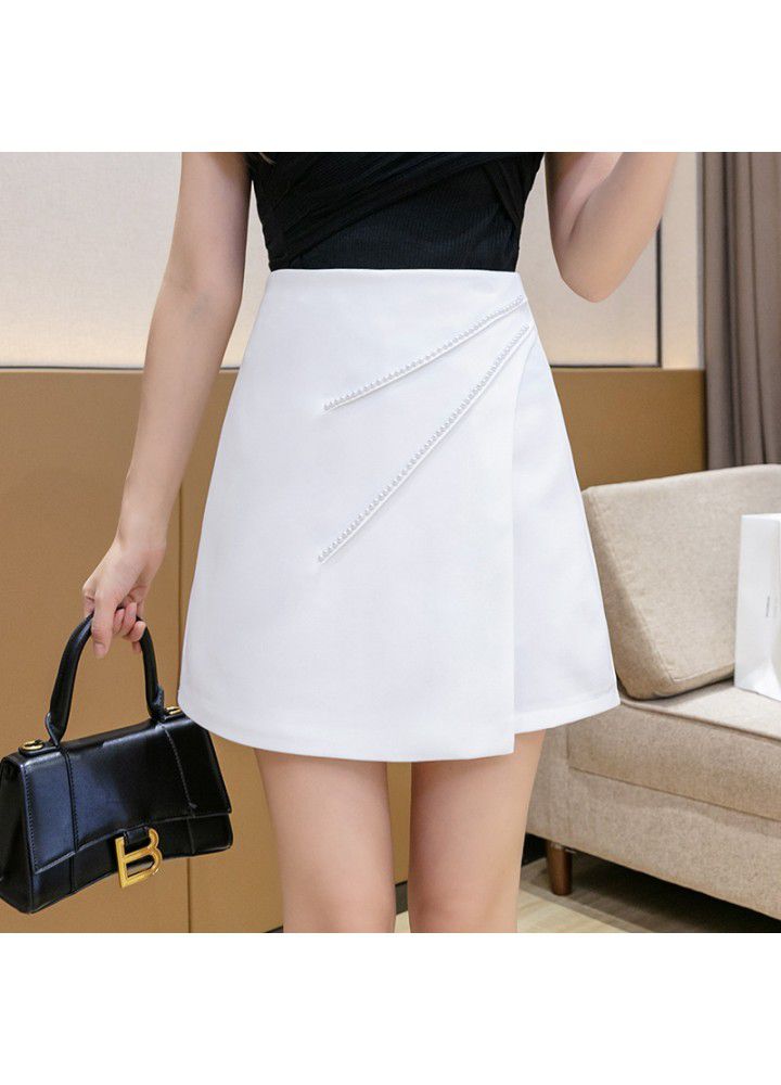 Black high waisted suit dress ol work one step skirt A-line short skirt female professional skirt spring and summer