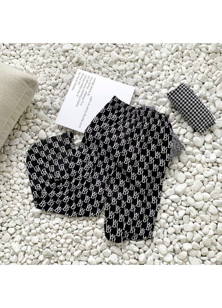 Wide leg pants women's high waist drop 2021 summer new loose straight pants thin casual pants women's fashion