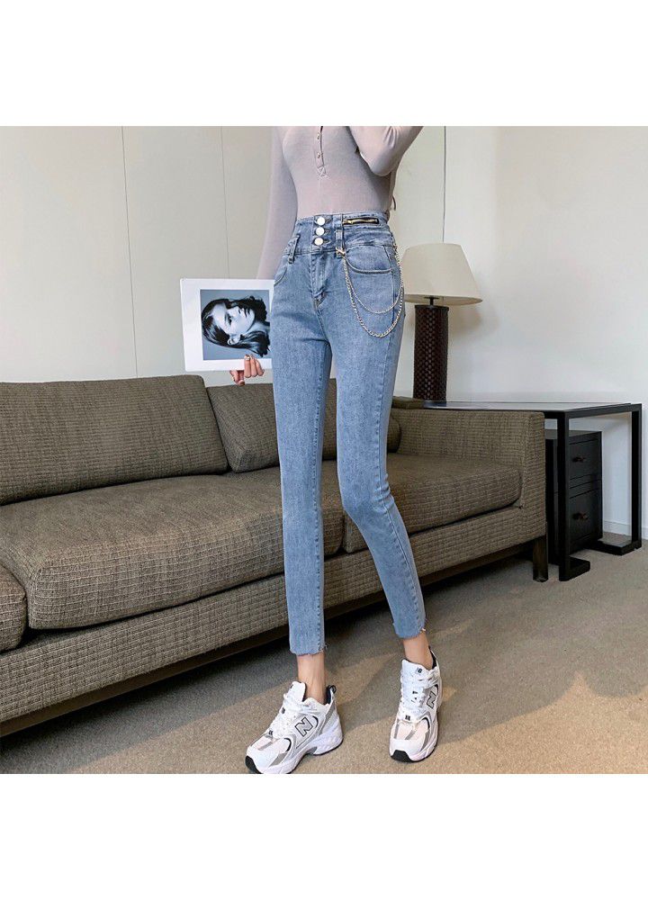 2021 new high waist jeans for women in spring