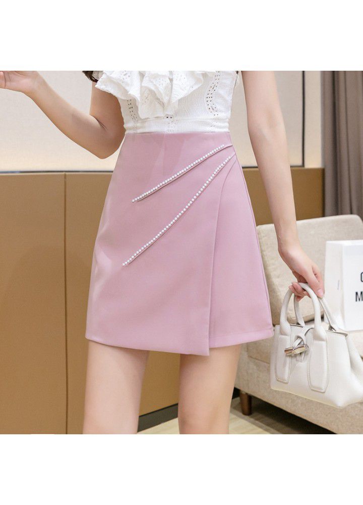 Black high waisted suit dress ol work one step skirt A-line short skirt female professional skirt spring and summer