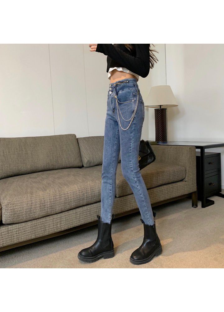 2021 new high waist jeans for women in spring