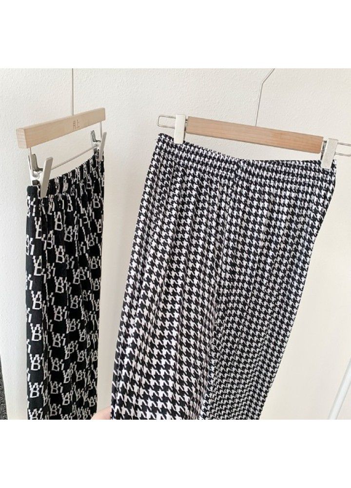 Wide leg pants women's high waist drop 2021 summer new loose straight pants thin casual pants women's fashion