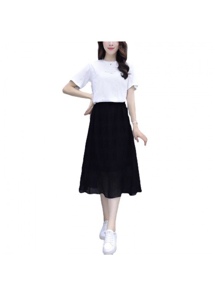 Occupation set 2021 female summer new style port chic, small can be salt sweet half skirt two pieces.